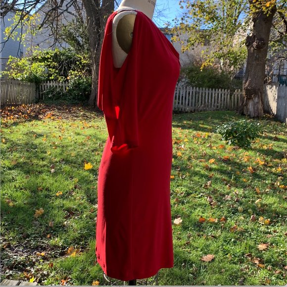 For Valentine's Day?    Red Body-Skimming Dress - Picture 3 of 13